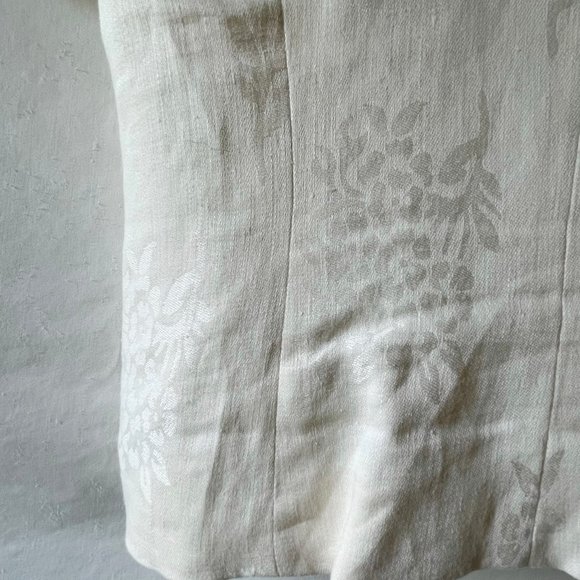 Vintage Cream Brocade Rayon Summer Suit Size 12P - Picture 8 of 14